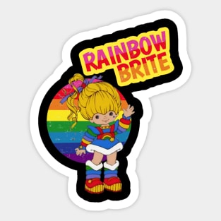 Rainbow brite t-shirt Sticker